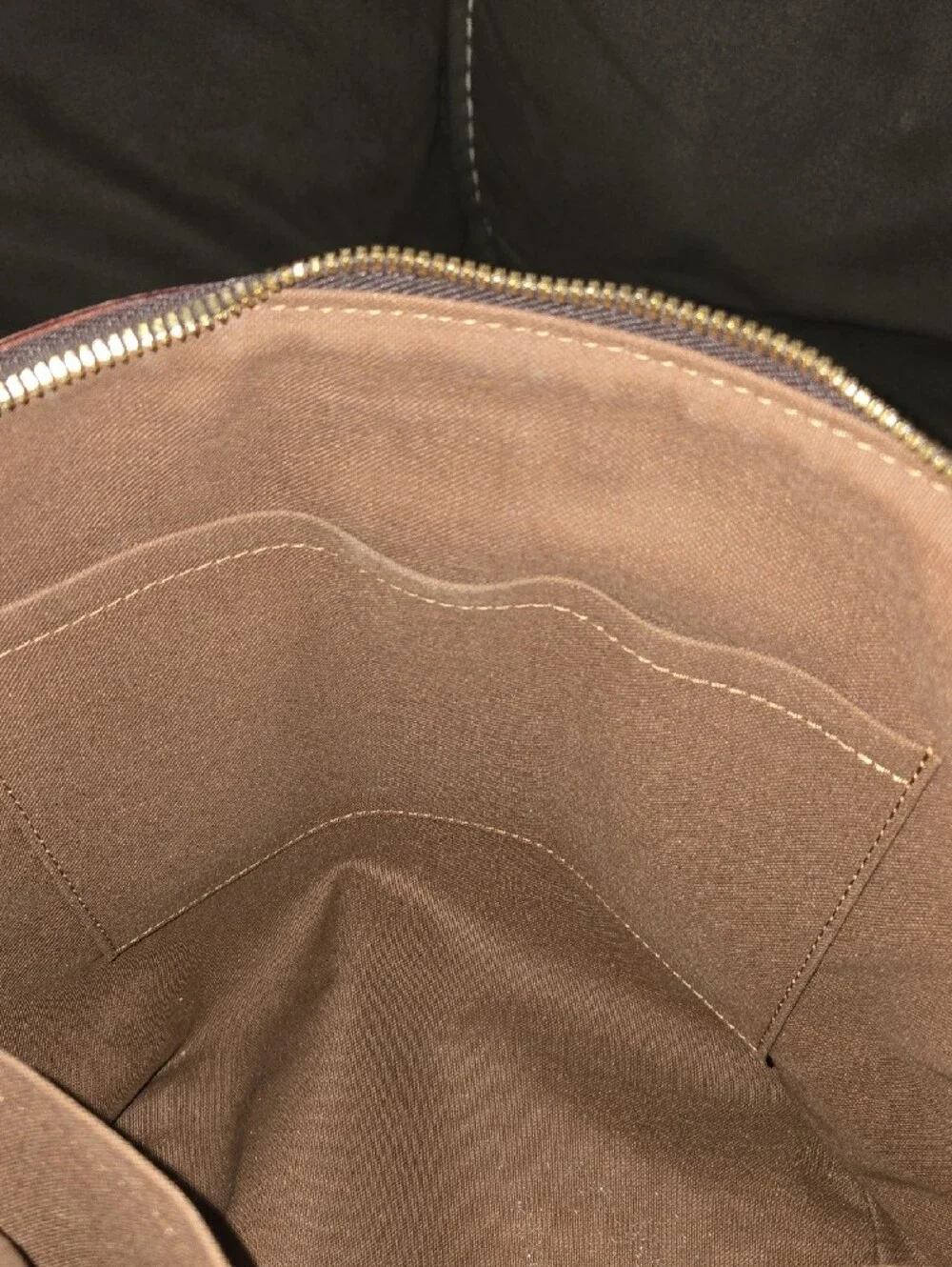 Louis Vuitton Monogram Canvas Tote with Tan Leather Trim